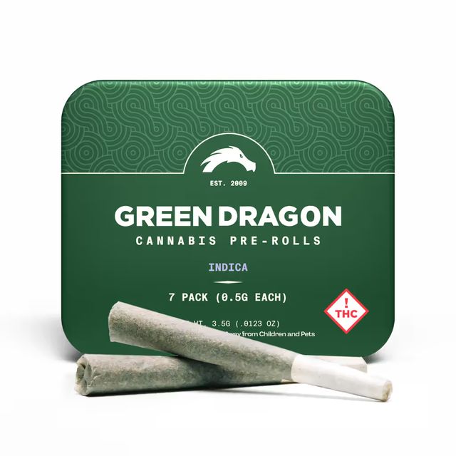 Mad Rabbid Preroll 7-Pack, as Green Dragon's menu shows it