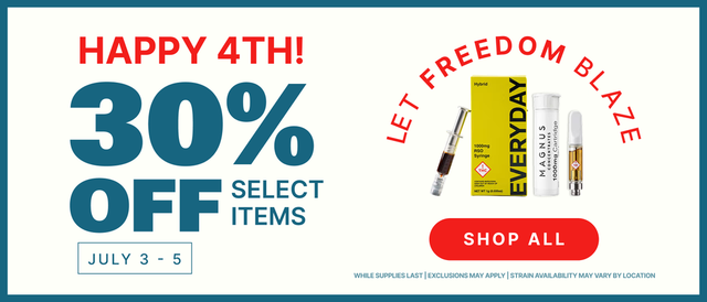 Cannabis Promo, Cannabis Sales, Cannabis Discounts, Cannabis on Sale, July 4th: Stars, Stripes & Flying High! - 30% OFF 🇺🇸
