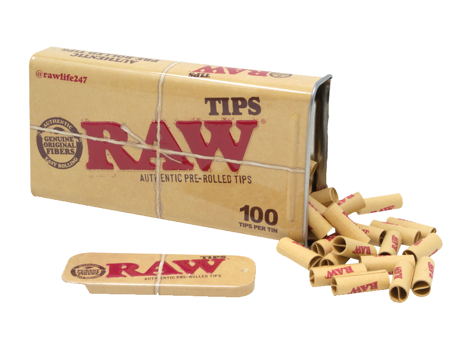 Raw Pre-Rolled Tips Tin | 100 Pack