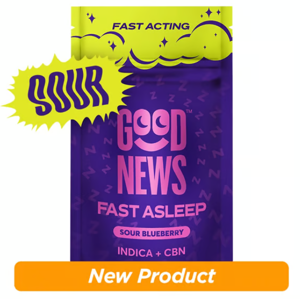 Fast Asleep Sour Blueberry 2:1 (THC:CBN) Good News Fast Asleep Sour Blueberry 2:1 (THC:CBN) Good News