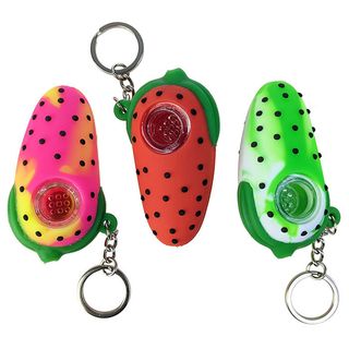 3" Silicone Strawberry Keychain Bisa Lina