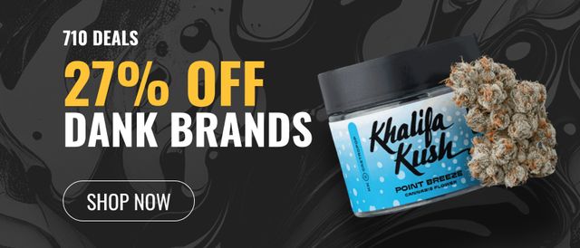 Cannabis Promo, Cannabis Sales, Cannabis Discounts, Cannabis on Sale, 27% off Redemption, Modern, Cultivar, Khalifa, Roll One