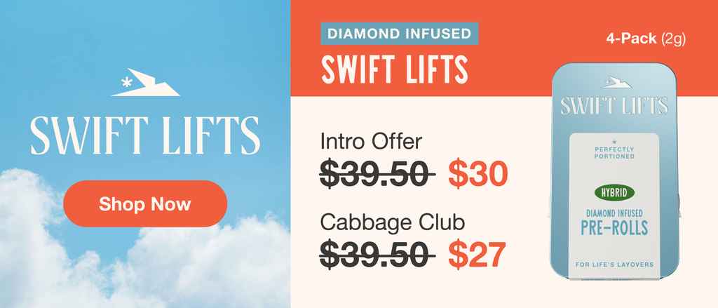 $30 Swift Lift Diamond Infused Pre-rolls 4-Pack