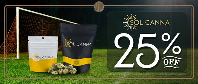 Cannabis Promo, Cannabis Sales, Cannabis Discounts, Cannabis on Sale, Sol Canna 25% Off!