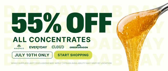 Cannabis Promo, Cannabis Sales, Cannabis Discounts, Cannabis on Sale, DAB DAY: 55% Off Concentrates!