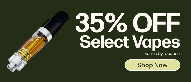 Cannabis Promo, Cannabis Sales, Cannabis Discounts, Cannabis on Sale, 35% Off Select Vapes