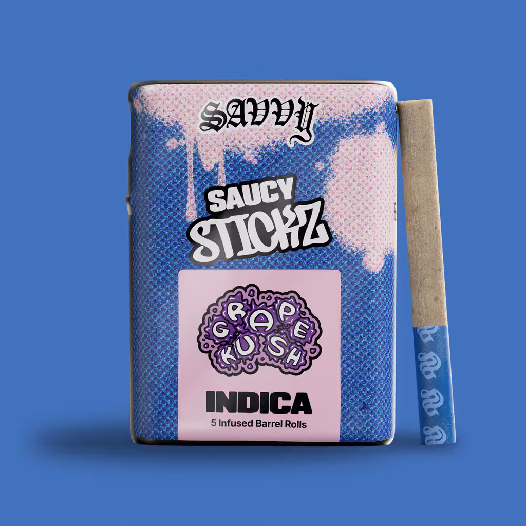Saucy Stickz Grape Kush  Savvy