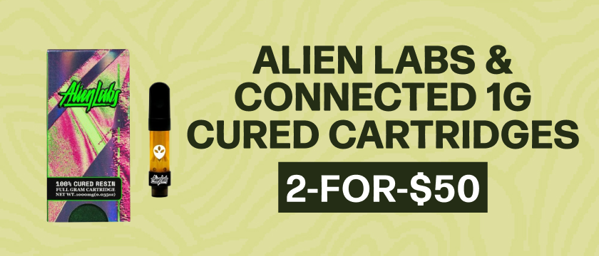 2-for-$50 Alien Labs/Connected 1G Cured Cartridges