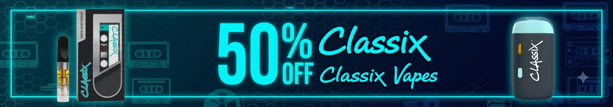 Cannabis Promo, Cannabis Sales, Cannabis Discounts, Cannabis on Sale, 50% off Classix Vapes