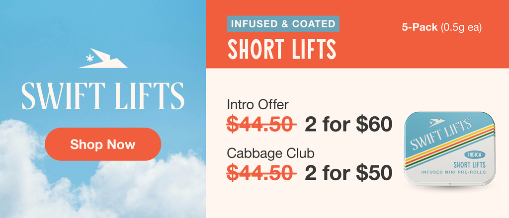 2-for-$60 Swift Lifts Coated Infused 2.5g 5pk