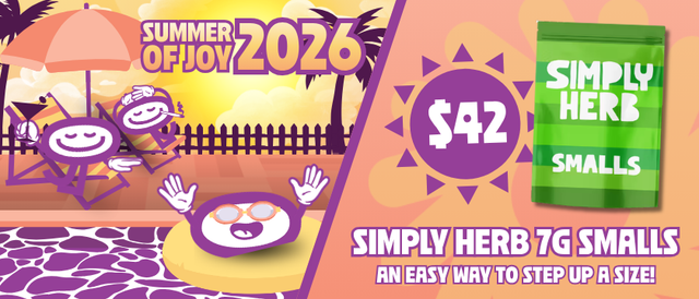Cannabis Promo, Cannabis Sales, Cannabis Discounts, Cannabis on Sale, $42 Simply Herb 7G Smalls