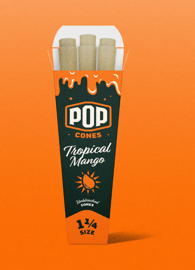 2.0 Unbleached Flavored 1 1/4 6pk POP Cones