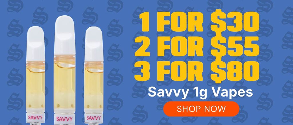Savvy 1g Vapes: 1-for-$30, 2-for-$55, or 3-for-$80