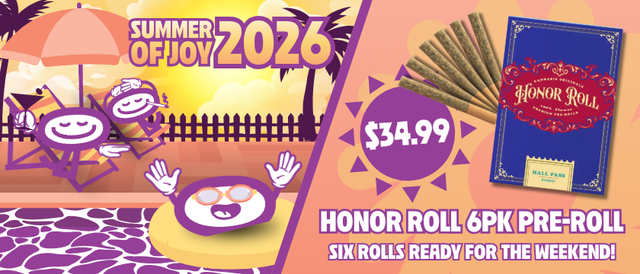 Cannabis Promo, Cannabis Sales, Cannabis Discounts, Cannabis on Sale, $34.99 Honor Roll 6 Pack Pre-Rolls