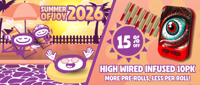 Cannabis Promo, Cannabis Sales, Cannabis Discounts, Cannabis on Sale, 15% Off High Wired Infused 10 Pack Pre-Rolls
