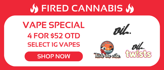 Cannabis Promo, Cannabis Sales, Cannabis Discounts, Cannabis on Sale, 4 for $52 1G Vapes