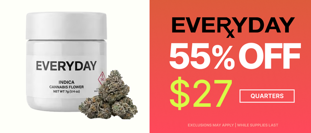 Cannabis Promo, Cannabis Sales, Cannabis Discounts, Cannabis on Sale, Everyday Quarters $27 (55% OFF)! - TODAY ONLY!