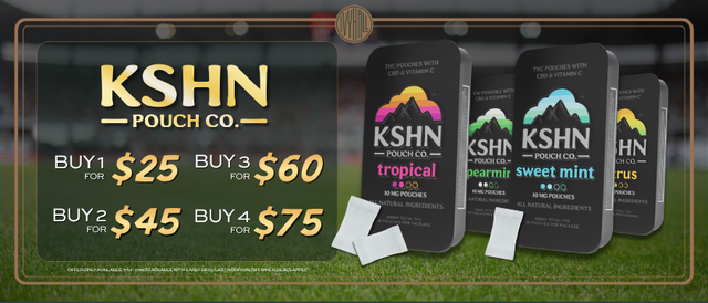 Cannabis Promo, Cannabis Sales, Cannabis Discounts, Cannabis on Sale, KSHN Pouches - 1 for $25 - 2 for $45 - 3 for $60 - 4 for $75