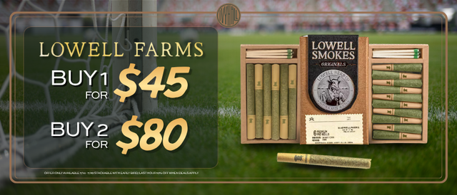 Cannabis Promo, Cannabis Sales, Cannabis Discounts, Cannabis on Sale, Lowell 3.5g Pre-Rolls - Buy 1 for $45 or 2 for $80!