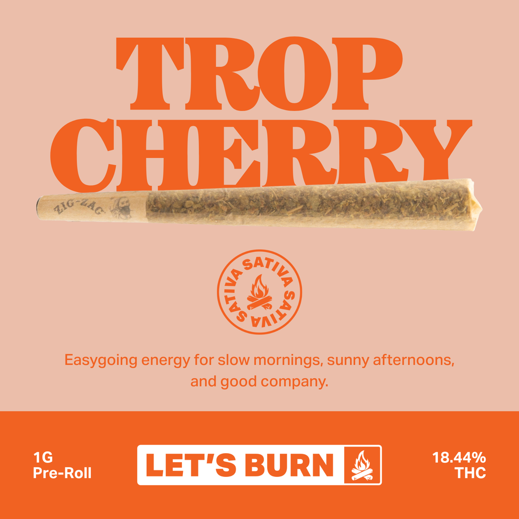 Let's Burn Trop Cherry Pre-Roll Single, 1g, 1pk