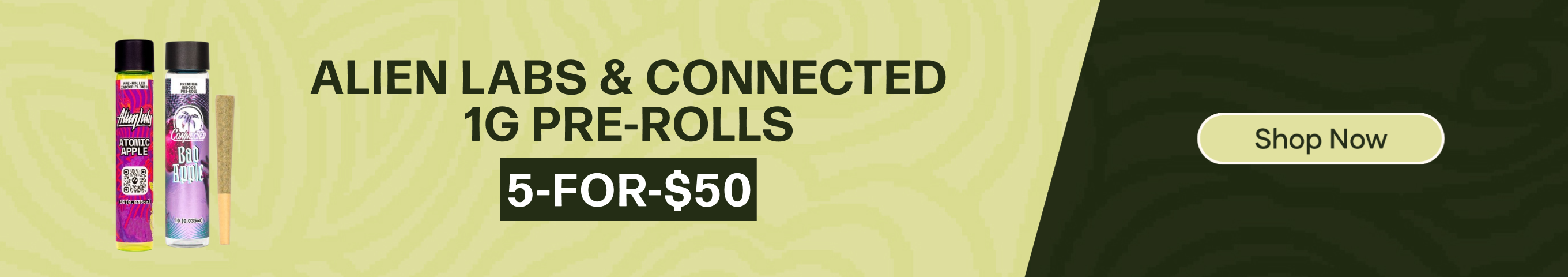5-for-$50 Alien Labs & Connected 1g Pre-rolls