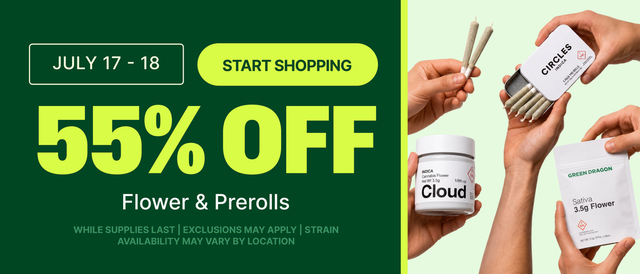 Cannabis Promo, Cannabis Sales, Cannabis Discounts, Cannabis on Sale, FLOWER FRIDAY! 55% OFF SELECT FLOWER (EXCLUSIONS APPLY).