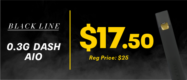 Cannabis Promo, Cannabis Sales, Cannabis Discounts, Cannabis on Sale, 30% Off | BLK Line Dash Pens 0.3g