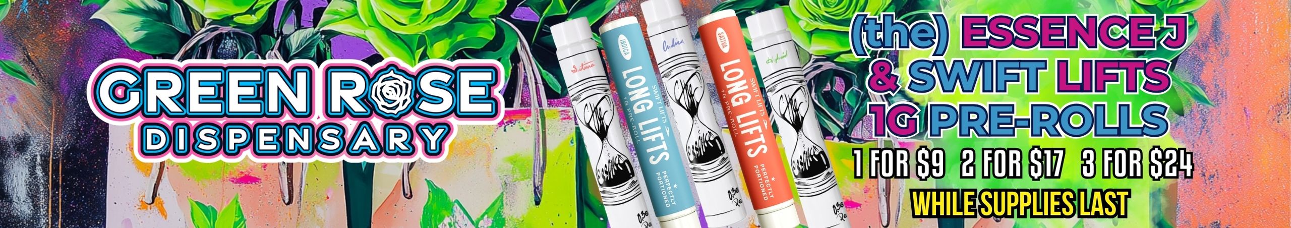 Cannabis Promo, Cannabis Sales, Cannabis Discounts, Cannabis on Sale, (the) Essence J & Long Lifts 1G Pre-Roll Deals!