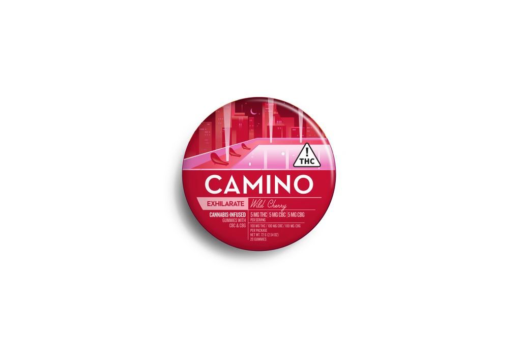 Camino Wild Cherry 1:1:1 CBC:CBG:THC Gummy Candy Edible, 100mg, 20pk