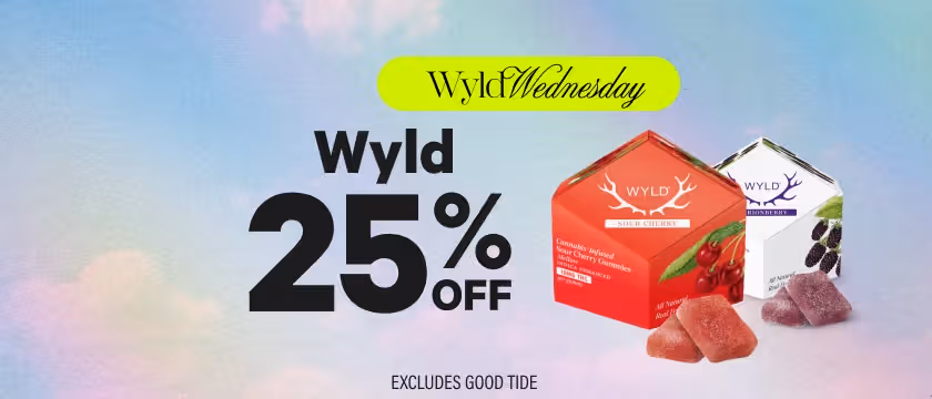 Cannabis Promo, Cannabis Sales, Cannabis Discounts, Cannabis on Sale, Daily Deal ~ Wednesday ~ 25% Off Wyld