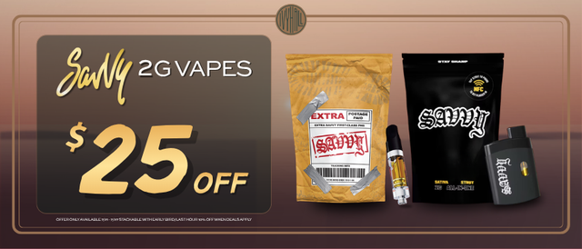 Cannabis Promo, Cannabis Sales, Cannabis Discounts, Cannabis on Sale, Savvy 2g Vapes - $25 Off