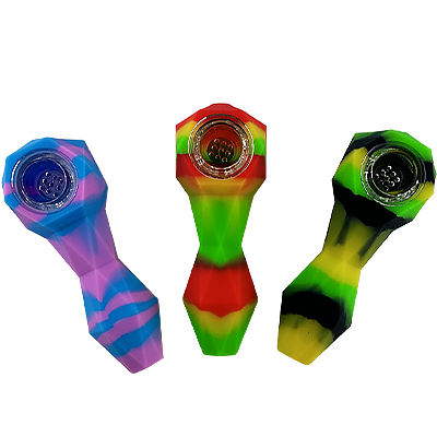 4.25" Silicone Diamond Hand Pipe LuvBuds