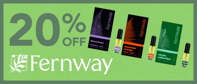 Cannabis Promo, Cannabis Sales, Cannabis Discounts, Cannabis on Sale, 20% off Fernway