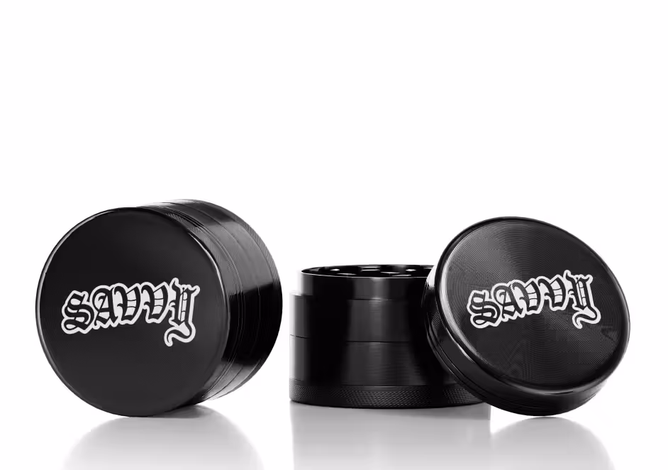 Savvy 4 Piece Grinder Grinders, Black
