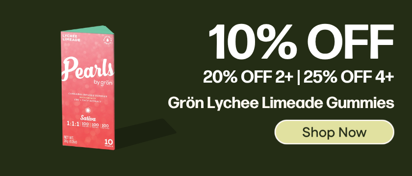 1-for-10% OFF 2-for-20% OFF or 25% OFF 4+ Grön Lychee Limeade Gummies
