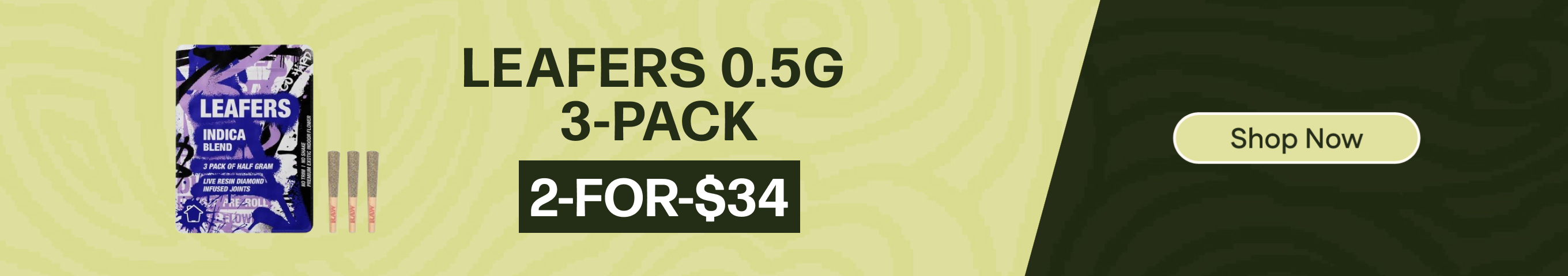 2-for-$34 Leafers 0.5g 3-pack