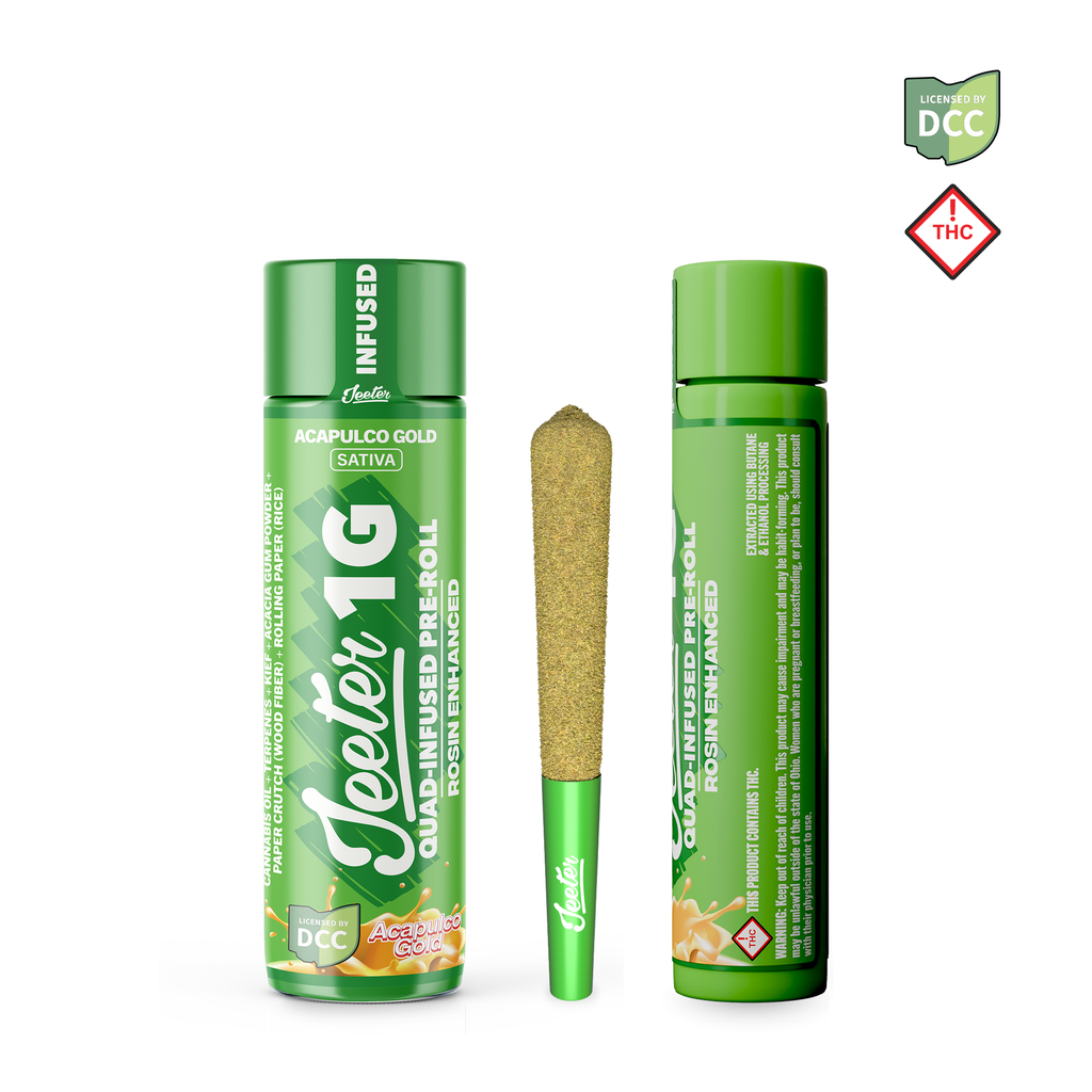 Jeeter Acapulco Gold Infused & Coated Single Infused Pre-Roll, 1g, 1pk