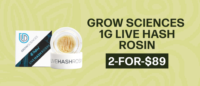 2-for-$89 Grow Sciences 1G Live Hash Rosin