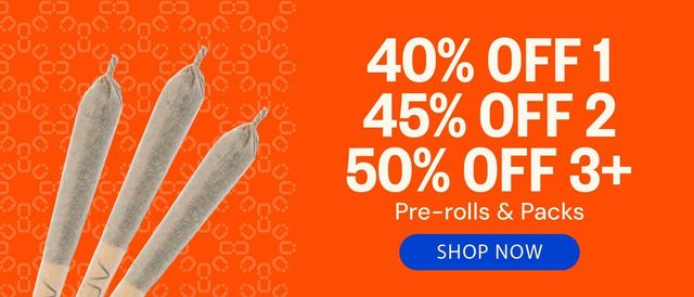 Cannabis Promo, Cannabis Sales, Cannabis Discounts, Cannabis on Sale, Pre-Rolls & Packs: 40% OFF 1, 45% OFF 2, or 50% OFF 3+