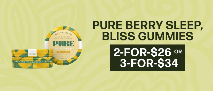 2-for-$26 or 3-for-$34 Pure Berry Sleep/Bliss 100mg Gummies