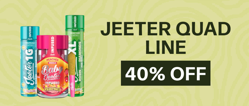 40% Off Jeeter Quad Line (2.5g Quad/1g Quad/2g Quad)