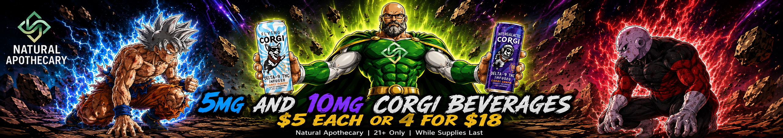 Cannabis Promo, Cannabis Sales, Cannabis Discounts, Cannabis on Sale, Corgi 4 for $18!
