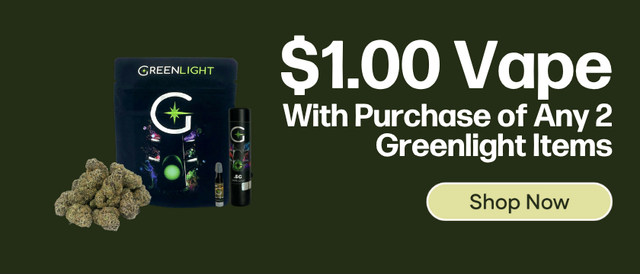 Cannabis Promo, Cannabis Sales, Cannabis Discounts, Cannabis on Sale, Buy Any 2 Greenlight Items, Get a $1 Coco J Vape