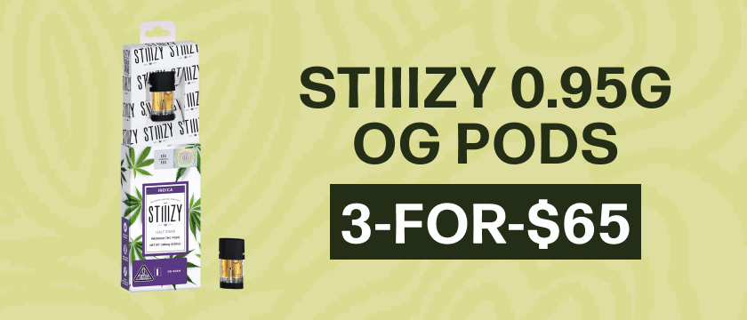 3-for-$65 Stiiizy 0.95g OG Pods
