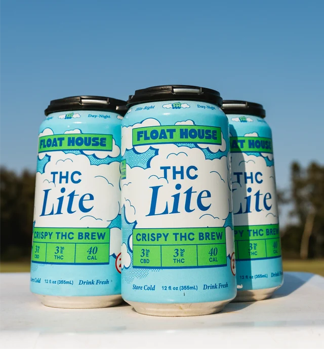Float House THC Lite Beer Carbonated Hemp Beverage, 3mg