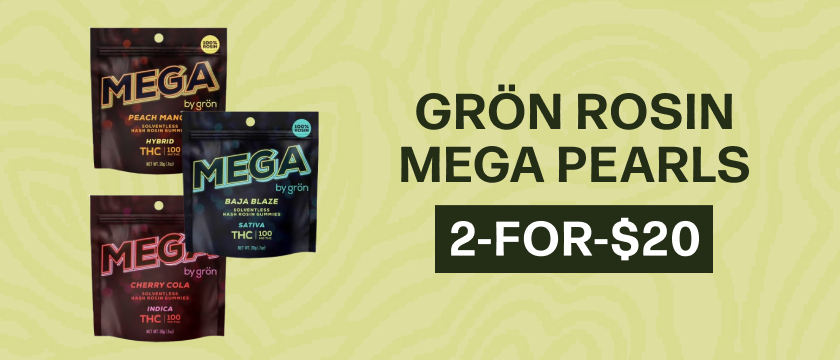 2-for-$20 Grön Rosin MEGA Pearls