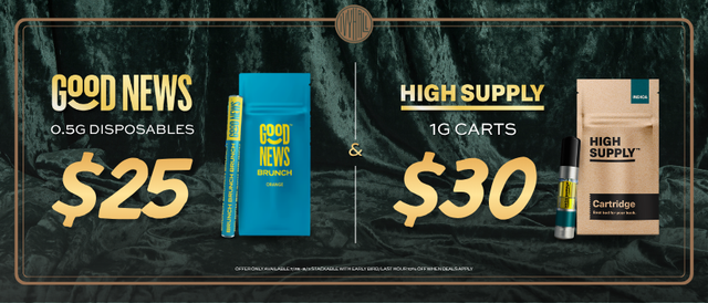 Cannabis Promo, Cannabis Sales, Cannabis Discounts, Cannabis on Sale, Good News & High Supply Vape Sale!