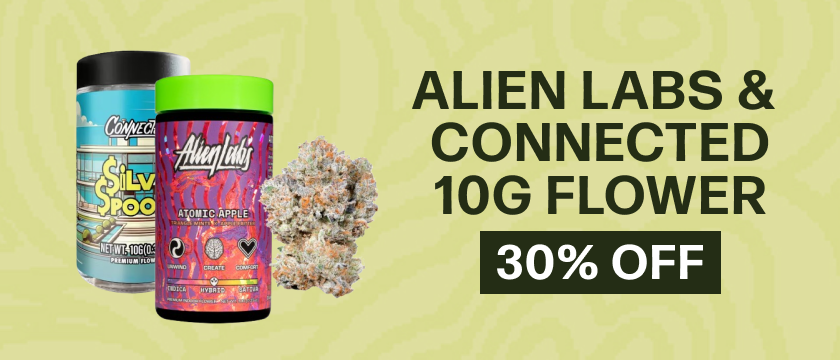 30% Off Alien Labs & Connected 10g Pre-packed Flower