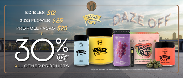 Cannabis Promo, Cannabis Sales, Cannabis Discounts, Cannabis on Sale, Daze Off Sale!