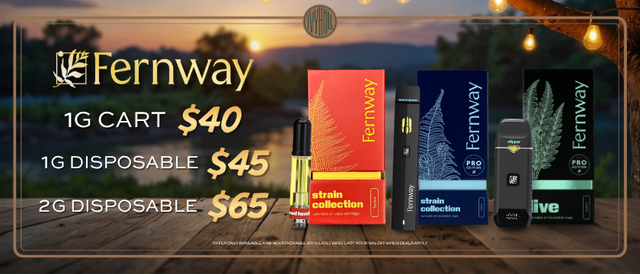 Cannabis Promo, Cannabis Sales, Cannabis Discounts, Cannabis on Sale, Fernway Vape Sale!